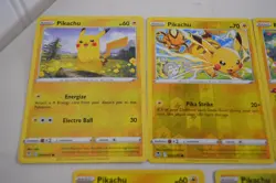 LOT of 5 Assorted Pikachu Pokemon Cards - Image 3
