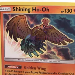 Pokemon Shining Ho-Oh Promo Holo Basic Card SM SM70 130 MP - Image 3
