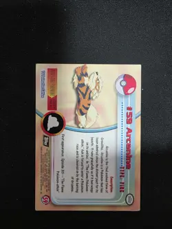 ARCANINE - TOPPS - #59 - TV ANIMATION - POKEMON CARD - Image 2
