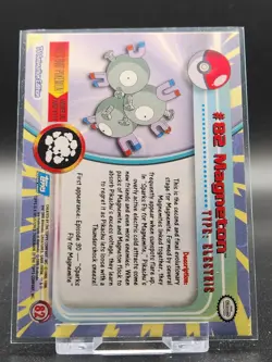 Pokemon Card - Magneton #82 - Pokemon Topps Series 2 - Silver Foil - Blue Logo - Image 2