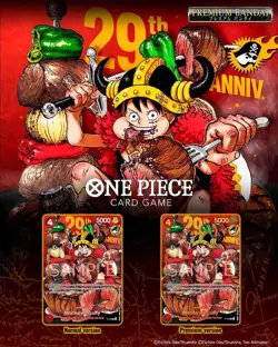 One Piece Card-29th Anniversary Commemorative Promo Monkey D. Luffy 4+4 JAP - Image 1
