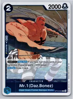 Mr.1(Daz.Bonez) OP16-054 Rare The Time of Battle One Piece Foil Near Mint - Image 1