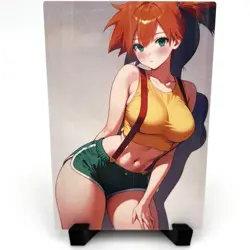 PokeGirl Misty Sexy Hot Anime Waifu Girl Doujin Lewd Goddess Story ACG Art Card - Image 1