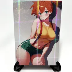 PokeGirl Misty Sexy Hot Anime Waifu Girl Doujin Lewd Goddess Story ACG Art Card - Image 2