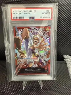 2025 ONE PIECE STARTER DECK ST21-EX GEAR 5 #001 MONKEY D. LUFFY PSA 10 - Image 3