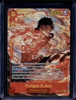 Bandai One Piece Card Game Portgas D. Ace OP16-118 SEC Alt Art - Image 1