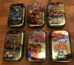 Pokemon Vibrant Paldea Mini Collector Tins Set - EMPTY, NO CARDS) Set of 6 - Image 1