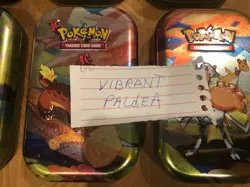 Pokemon Vibrant Paldea Mini Collector Tins Set - EMPTY, NO CARDS) Set of 6 - Image 3