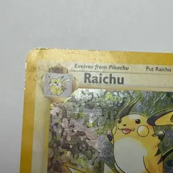 Pokemon TCG Raichu Base Set Holo Trading Rare Card 14/102 Vintage WOTC VG Con - Image 4