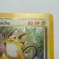 Pokemon TCG Raichu Base Set Holo Trading Rare Card 14/102 Vintage WOTC VG Con - Image 5