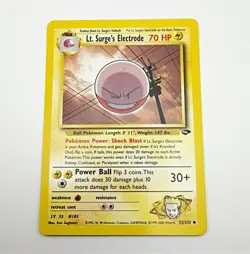 Pokemon TCG Gym Heroes 5-Card Lot: Lt. Electrode, Jolteon, Kadabra, Secret, Gym - Image 1