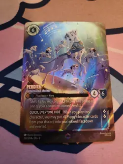 Lorcana Enchanted Card - Perdita “Determined Mother” 207/204 Reign of Jafar set - Image 1