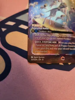Lorcana Enchanted Card - Perdita “Determined Mother” 207/204 Reign of Jafar set - Image 2