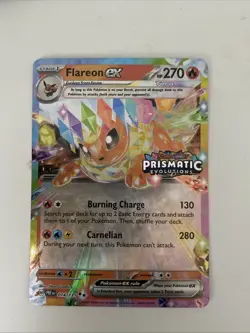 Flareon ex - (Prismatic Evolutions Stamp) 014/131 Miscellaneous Cards & Products - Image 1