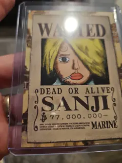2022 ONE PIECE Epic Journey Panini Card 124 SANJI WANTED TCG - Image 2