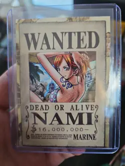 Panini Epic Journey One Piece NAMI Gold Wanted Poster Trading Card Wanted 122 - Image 1