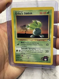 Pokemon TCG Erika's Oddish Gym Heroes 78/132 Regular Unlimited Card Vtg NM/MT - Image 1