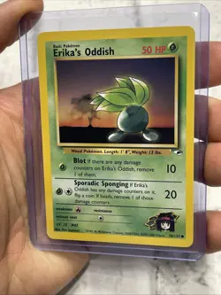 Pokemon TCG Erika's Oddish Gym Heroes 78/132 Regular Unlimited Card Vtg NM/MT - Image 2