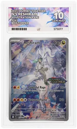 ACE 10 N's Reshiram IR Journey Together 167/159 Ace Label Graded Card - Image 1