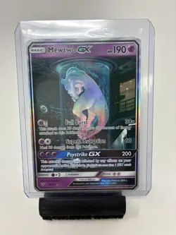 Pokemon Mewtwo GX Secret Rare 78/73 Shining Legends Holo Card mewtube - Image 1