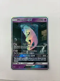 Pokemon Mewtwo GX Secret Rare 78/73 Shining Legends Holo Card mewtube - Image 2