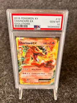 2016 Pokemon TCG Charizard EX XY Evolutions Holo Rare Card 12/108 PSA 10 - Image 1