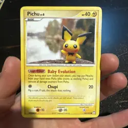 Pokemon Pichu TCG Mysterious Treasures Card 93/123 Regular Common - Image 1