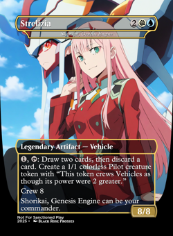 Strelizia & Pilot Token (Shorikai Genesis Engine) - MTG Anime Custom - Playtest - Image 1