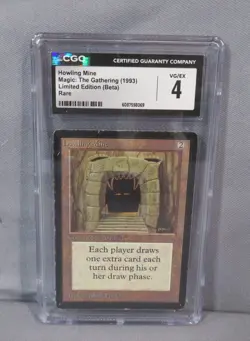 HOWLING MINE Limited Ed. BETA Rare 1993 MTG Magic Card Graded CGC4 VG/EX - Image 1