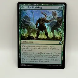 Garruk's Uprising 0220 FDN Foundations Foil Green Enchantment MTG Card 2024 - Image 2