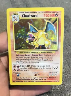 Pokemon TCG Charizard Base Set Holo Unlimited Rare Card - Image 2