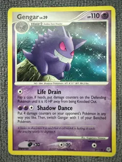 Gengar 27/130 Non-Holo Rare Diamond & Pearl 2007 Pokemon Card Vintage LP - Image 1