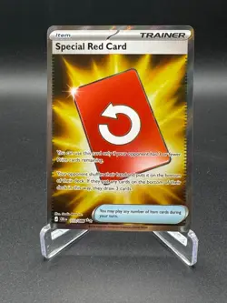 Special Red Card English Pokemon 113/086 NM Full Art Ultra Rare Chaos Rising - Image 1