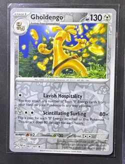 Pokemon Gholdengo ex 252/182 Paradox Rift CGC 9 PLUS 3 Bonus Cards - Image 3