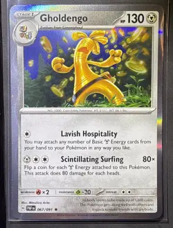 Pokemon Gholdengo ex 252/182 Paradox Rift CGC 9 PLUS 3 Bonus Cards - Image 4