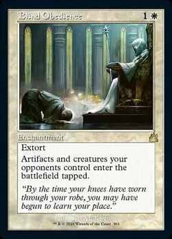 Magic The Gathering MTG BLIND OBEDIENCE RETRO FRAME Ravnica Remastered NM - Image 1