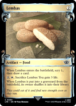 MTG - Lembas - Silver Foil - Showcase - Lord of the Rings - Magic the Gathering - Image 1