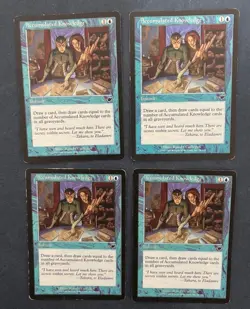 MTG 4X NEMESIS ACCUMULATED KNOWLEDGE ENGLISH MAGIC THE GATHERING INSTANT BLUE - Image 1