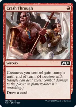 1x Crash Through - Foil MTG Core Set 2021 (M21) NM Magic Foil - Image 1