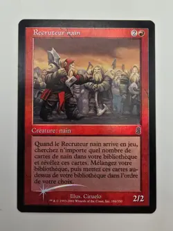 MTG - Dwarven Recruiter - 186 - Odyssey - French (Recruteur Nain) - Foil - LP+ - Image 1