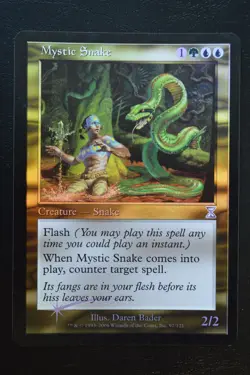 Magic The Gathering MTG MYSTIC SNAKE FOIL Time Spiral Timeshifted LP Played - Image 1