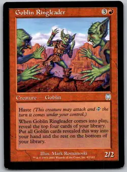 Goblin Ringleader 62 Uncommon Apocalypse Magic: The Gathering Lightly Played - Image 1