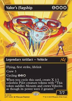 [MTG] Valor's Flagship (Foil) (Gold Border) (0519) (DFT) NM - Image 1