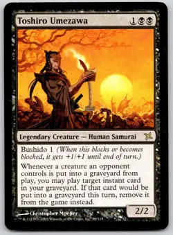 Toshiro Umezawa 89 Rare Betrayers of Kamigawa Magic: The Gathering LP - Image 1