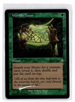 Worldly Tutor (Retro) 353 Dominaria Remastered Magic: The Gathering Foil NM - Image 1