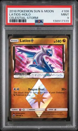 2018 Pokemon Sun & Moon Celestial Storm Latios Celestial Storm PSA 9 - Image 1