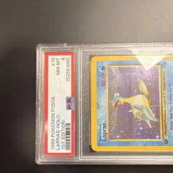 Pokemon 1999 Fossil Lapras 10/62 1st Edition Holo Rare ENG PSA 8 - Image 3