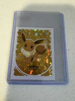 Pokemon Eevee Gold Cracked Ice Card New Non TCG Good Condition - Image 1