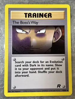 The Boss's Way 73/82 Pokemon TCG Vintage Team Rocket Regular Moderately Played 4 - Image 1