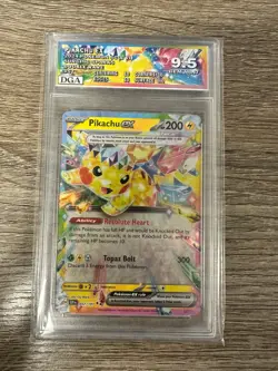 2024 POKEMON PIKACHU EX SURGING SPARKS HOLO DOUBLE RARE #057/191 DGA 9.5 - Image 1